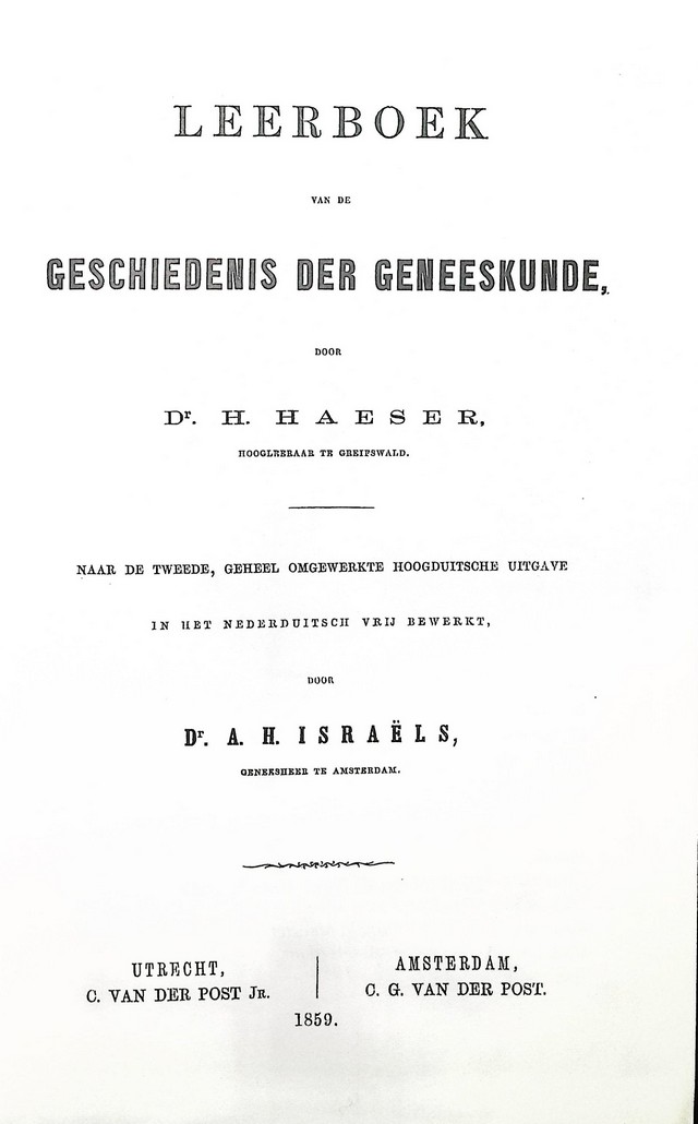 Leerboek van de geschiedenis der geneeskunde, fascilime 1859
