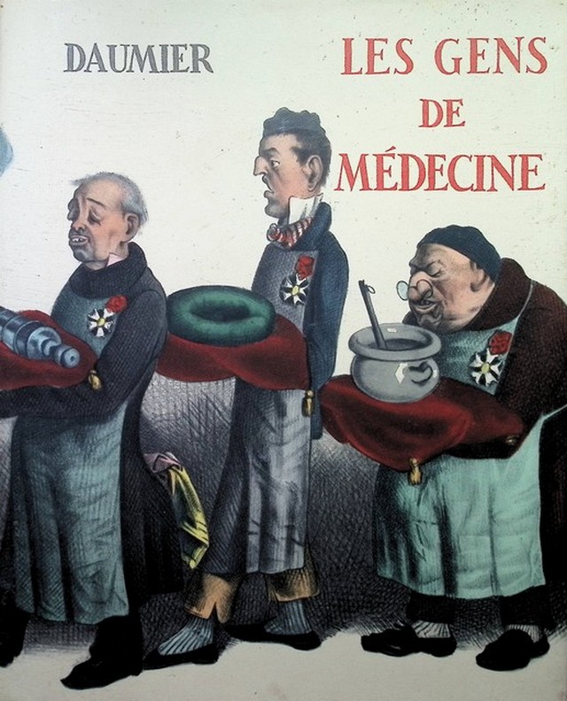 Les gens de médecine dans lóevre de Daumier