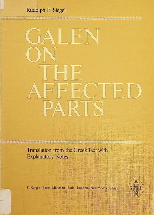 Galen on the affected parts, paperback